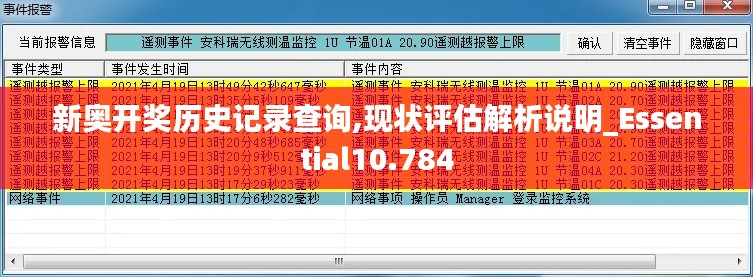 新奥开奖历史记录查询,现状评估解析说明_Essential10.784