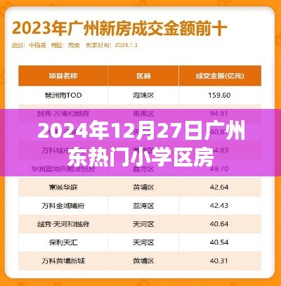 广州东热门小学区房市场趋势分析 2024年展望