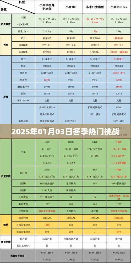 冬季热门挑战抢先看,2025年1月3日来袭